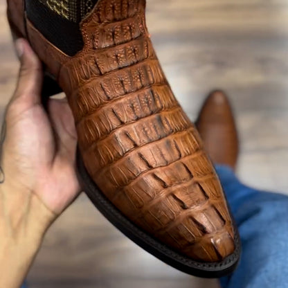 Brown Embroidered Boots