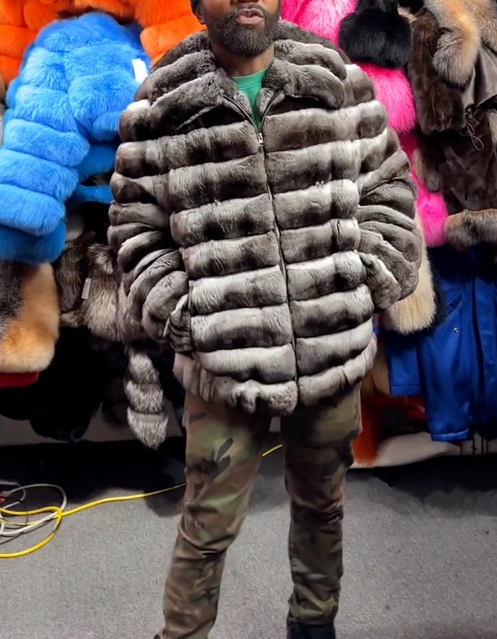 Black-White Short Loose Coat