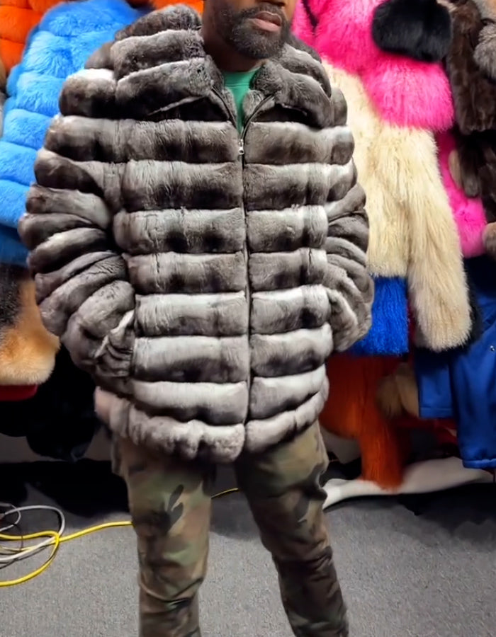 Black-White Short Loose Coat