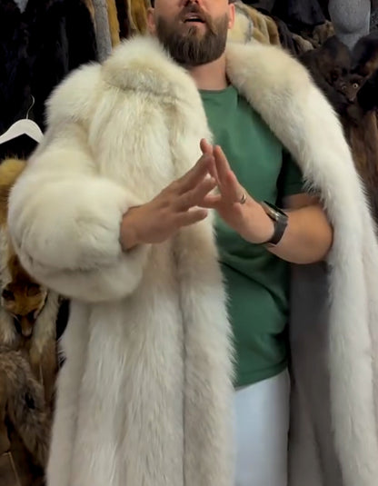 White Casual Warm Long Coat