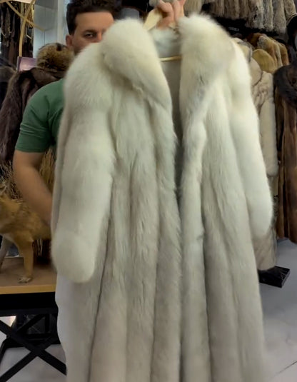 White Casual Warm Long Coat