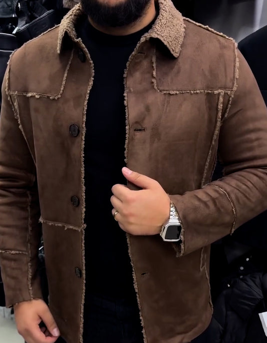 Brown Fur-Lined Jacket