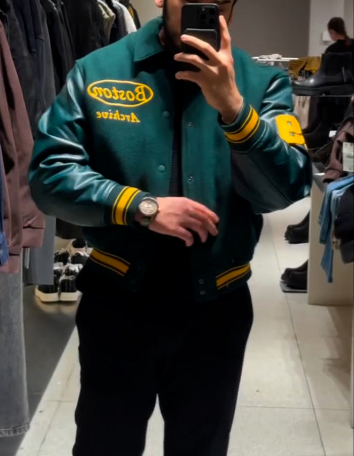 Baseball-Style Short Jacket