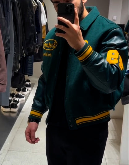 Baseball-Style Short Jacket