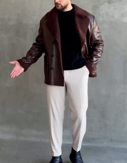 Burgundy Lined Casual Jacket