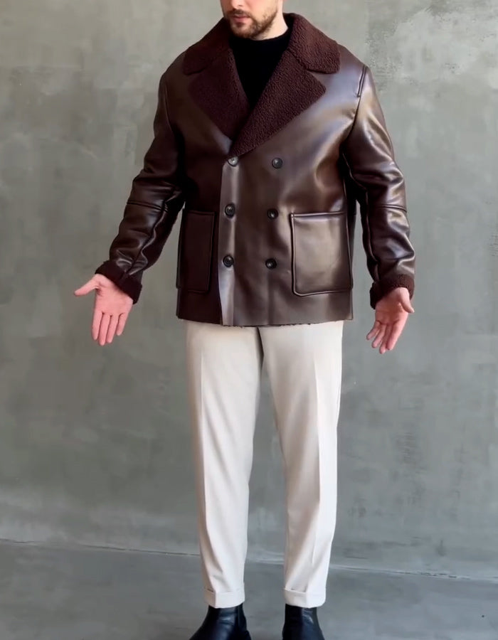 Burgundy Lined Casual Jacket