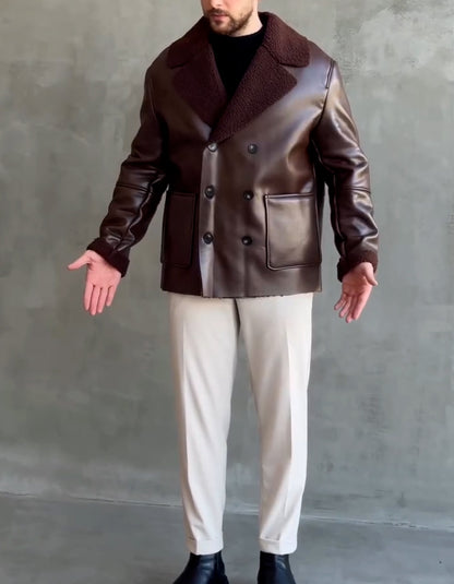 Burgundy Lined Casual Jacket