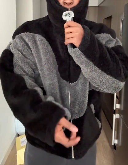 Gray-Black Hoodie Jacket