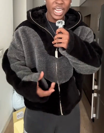 Gray-Black Hoodie Jacket