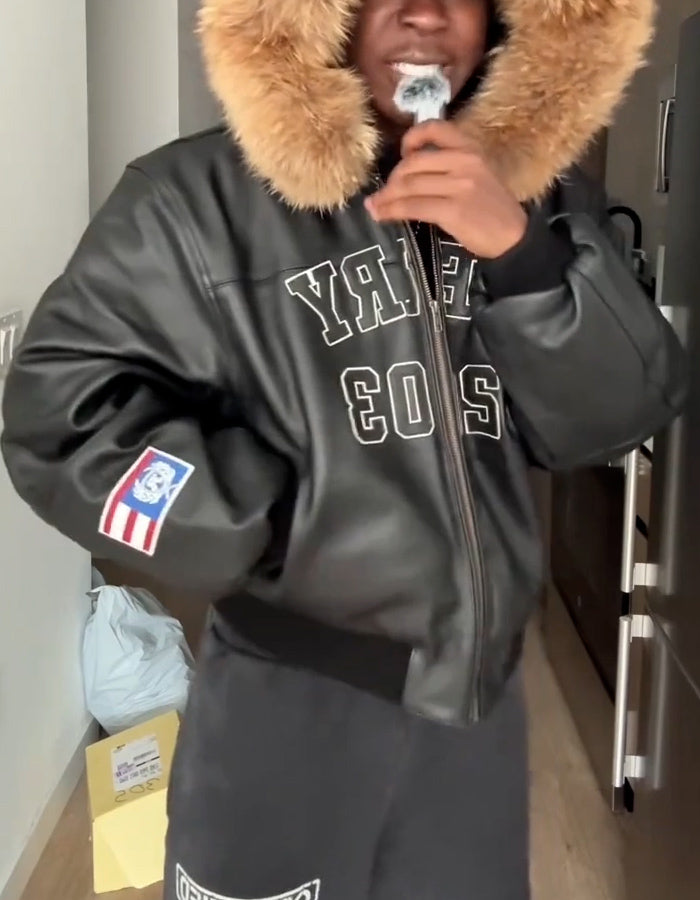 Black Loose Hoodie Short Jacket