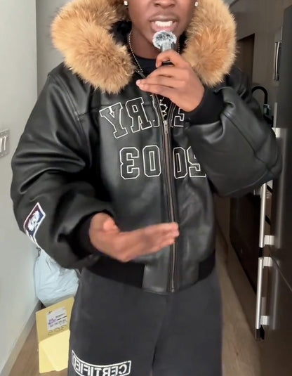 Black Loose Hoodie Short Jacket