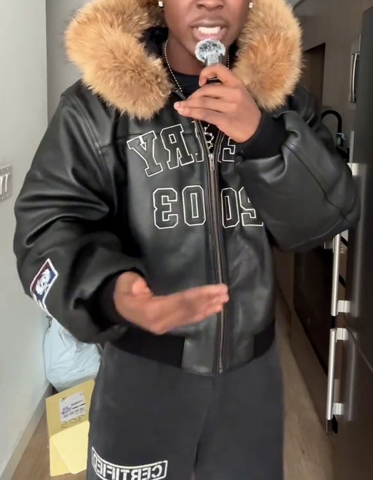 Black Loose Hoodie Short Jacket