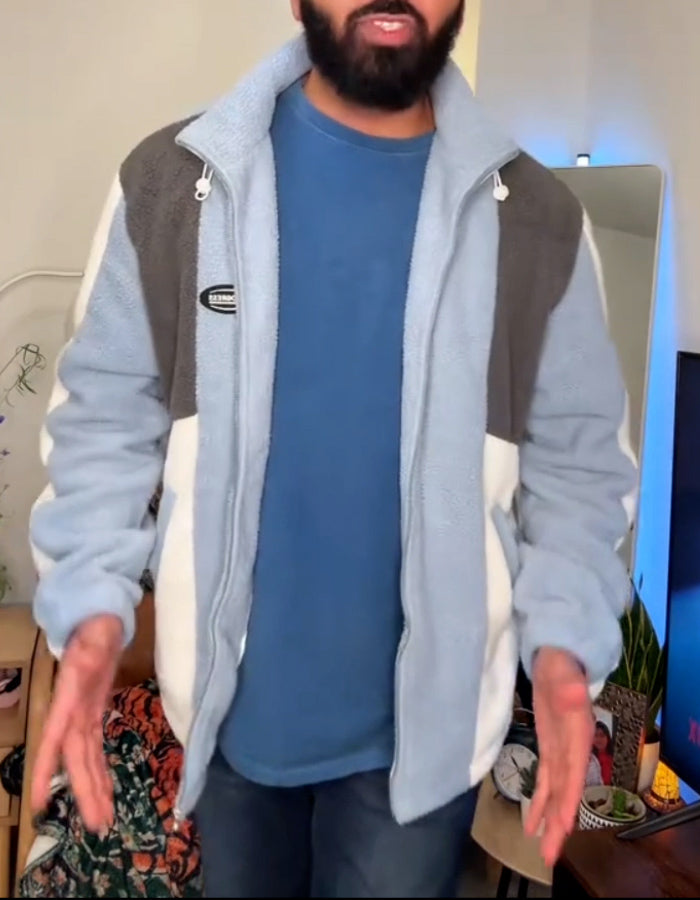 Blue Wool Casual Jacket