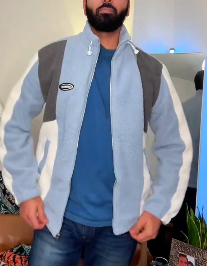 Blue Wool Casual Jacket