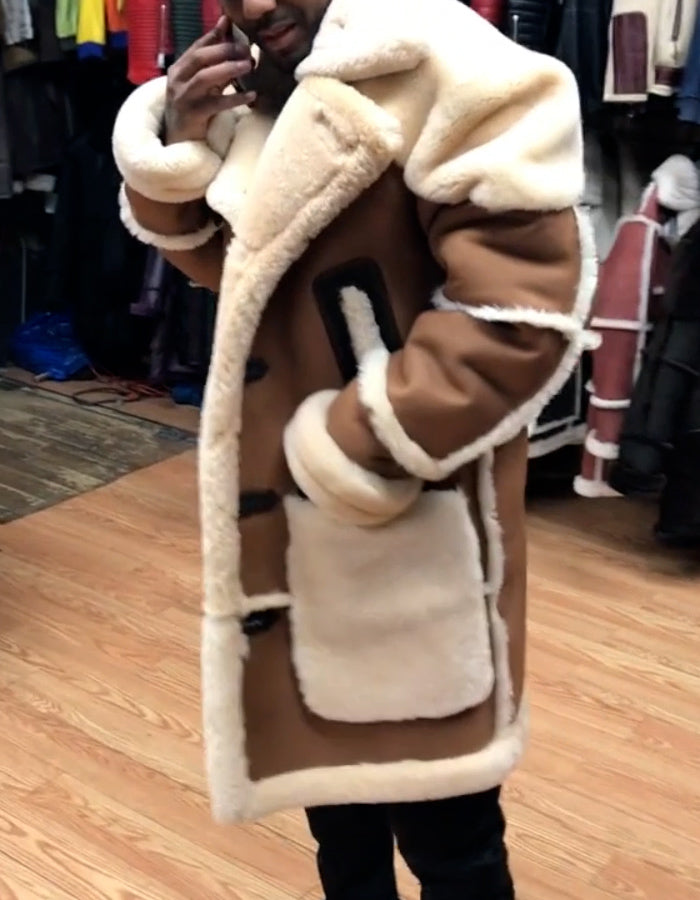 Shearling Midi Jacket