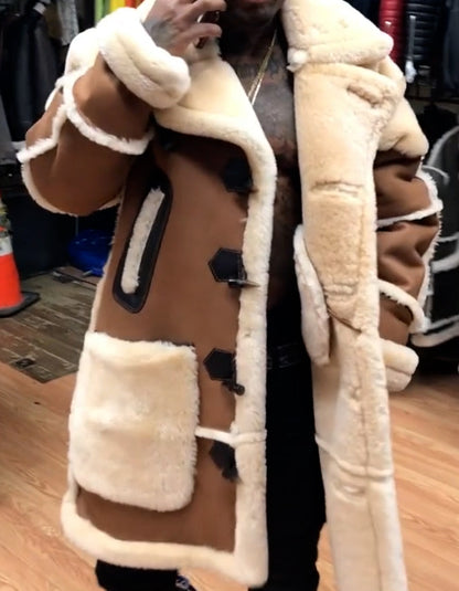 Shearling Midi Jacket