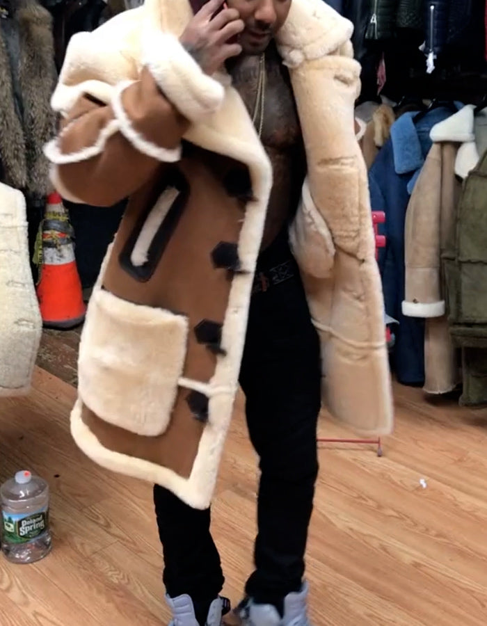 Shearling Midi Jacket