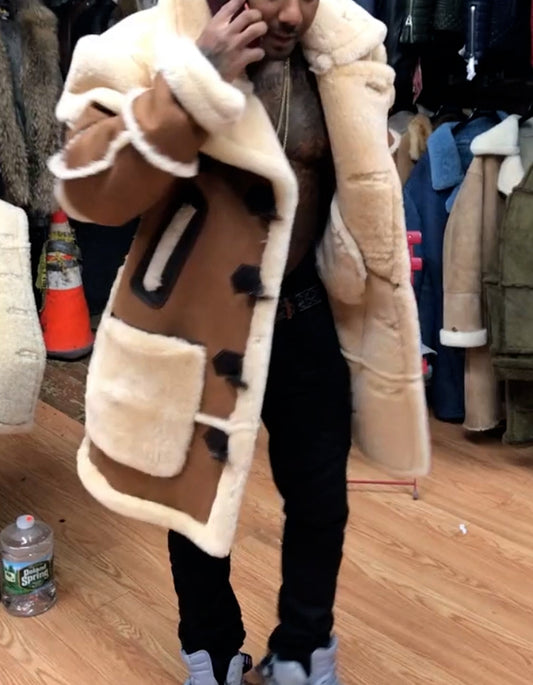 Shearling Midi Jacket