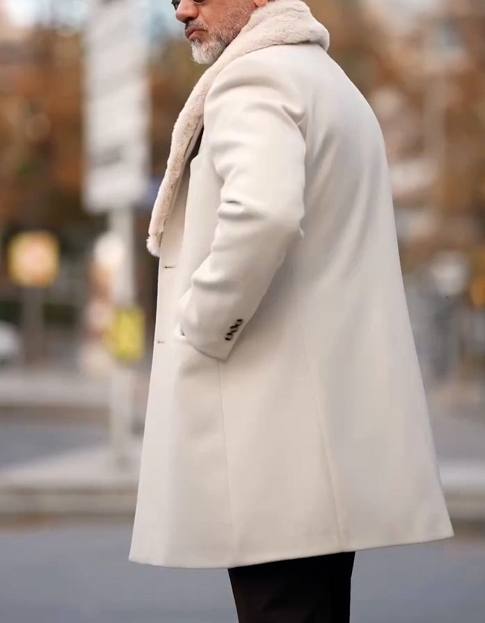 White Slim Fur Jacket