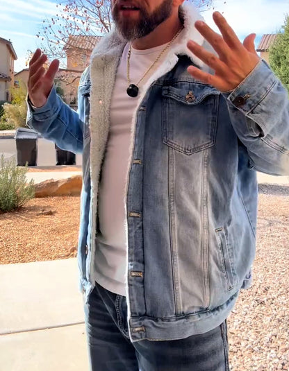 Denim Fleece-Lined Jacket
