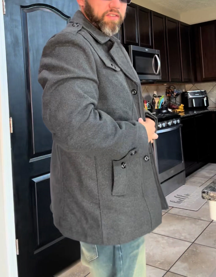 Gray Faux Two-Piece Casual Jacket