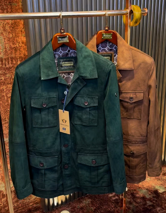 Green-Brown Loose Jacket