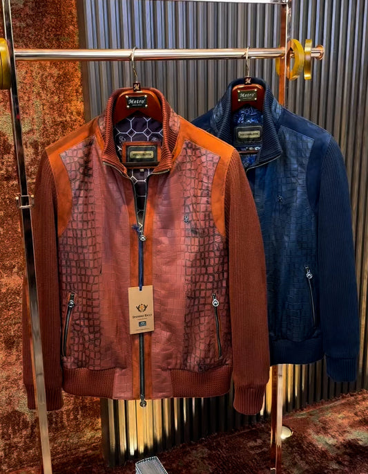 Leather Patchwork Casual Jacket