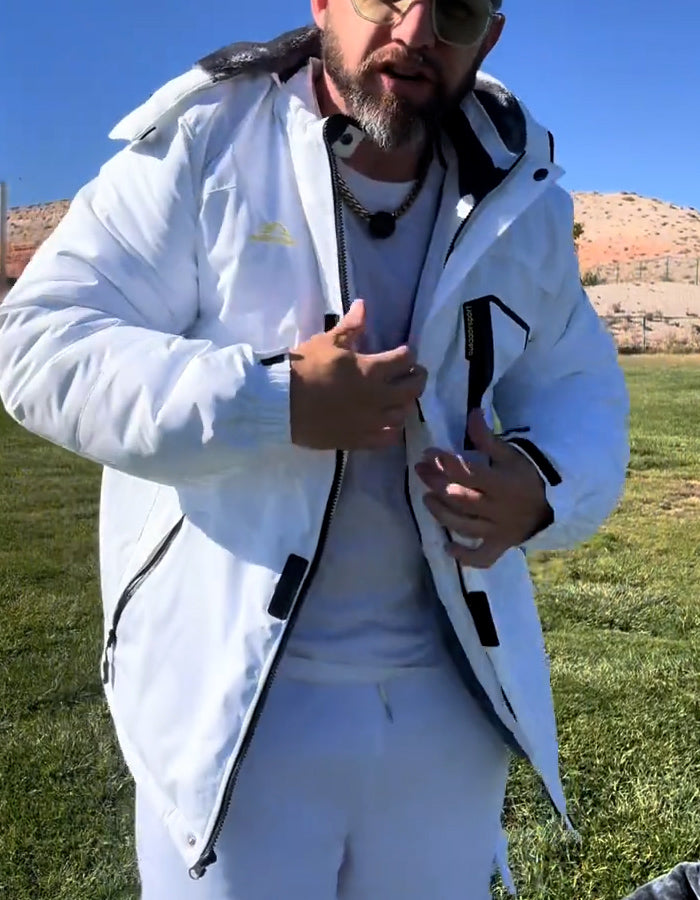 White Fleece-Lined Jacket