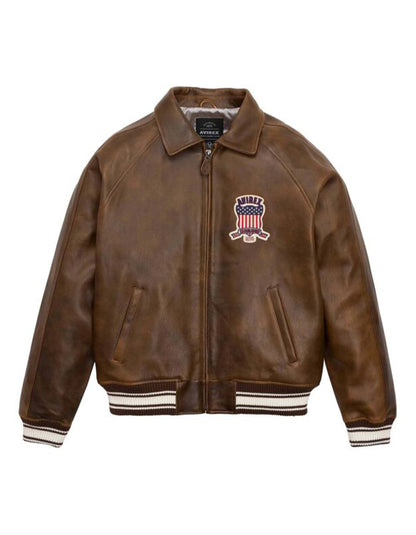 Handmade Leather Bomber Jacket