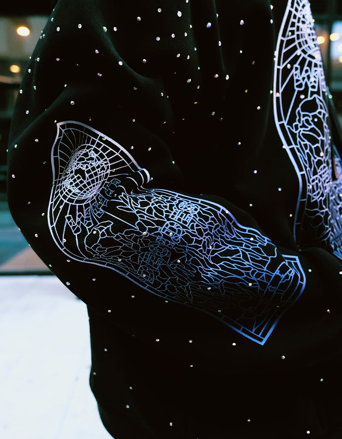 Black Shiny Casual Two-Pieces Sets