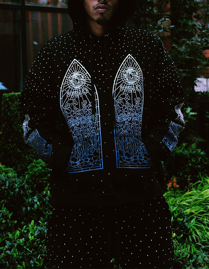 Black Shiny Casual Two-Pieces Sets