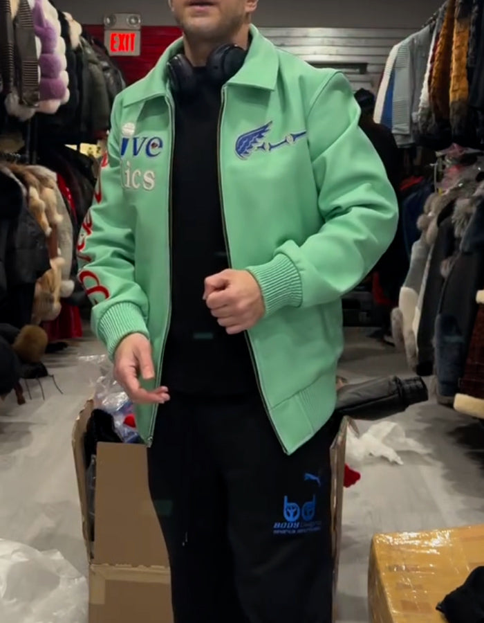 Green Bright Casual Jacket