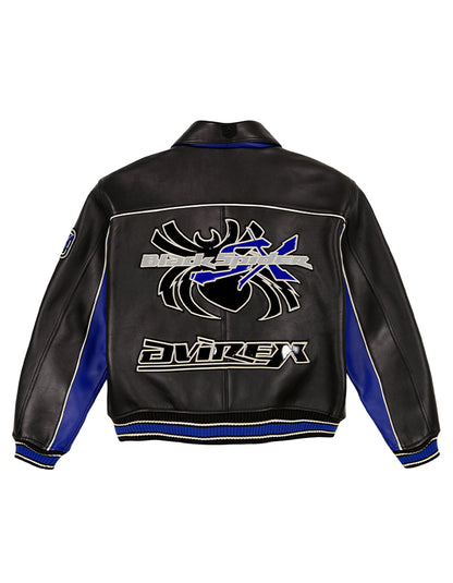 Leather Embroidery Casual Jacket
