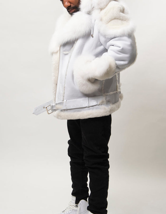 White Shearling Short Jacket