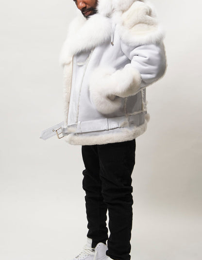 White Shearling Short Jacket