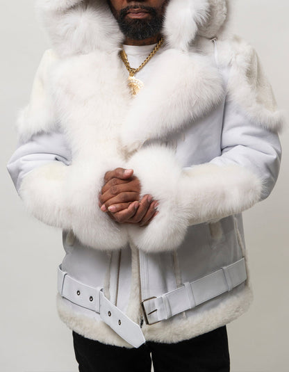White Shearling Short Jacket