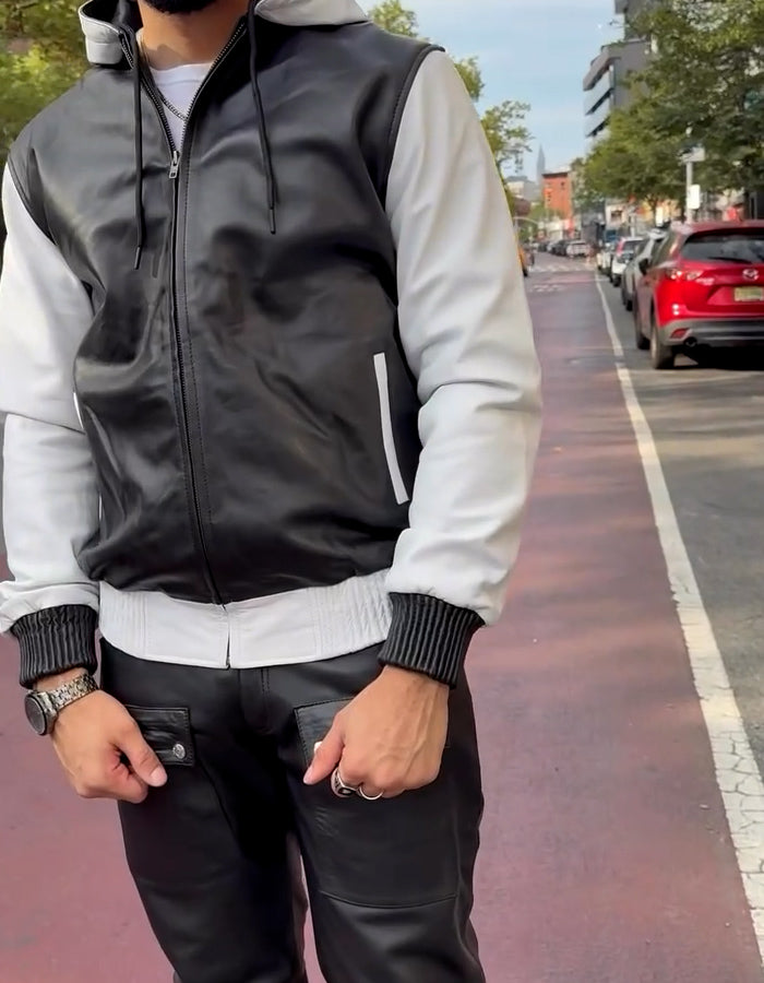 Patchwork Leather Slim Sets