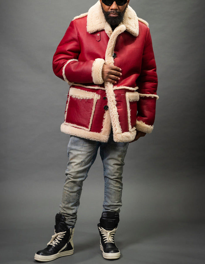 Red Asher Casual Coat