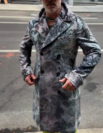 Casual Lapel Collar Long Jacket