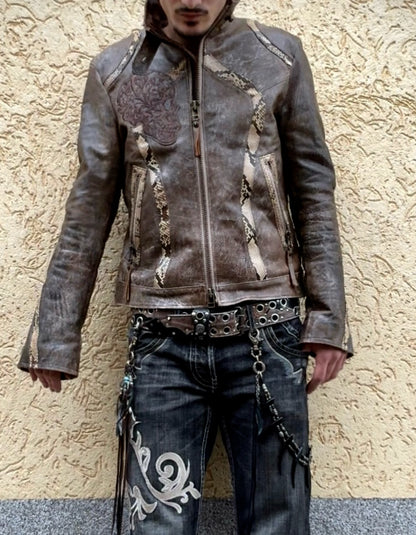 Brown Vintage Slim Jacket