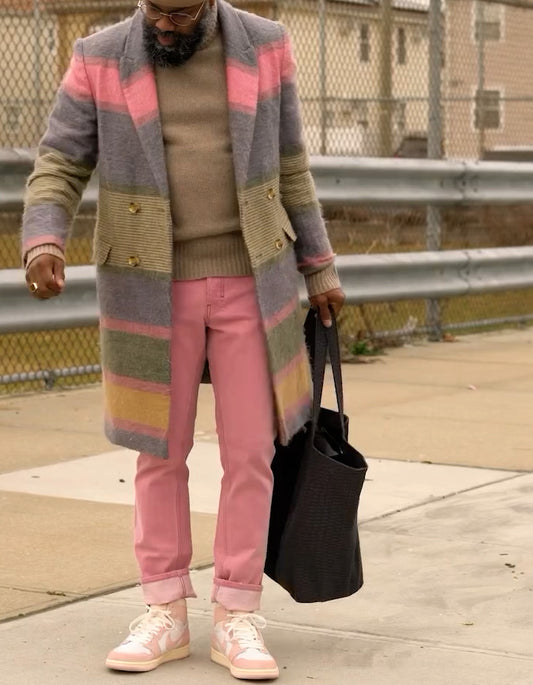 Mix-Color Midi Jacket