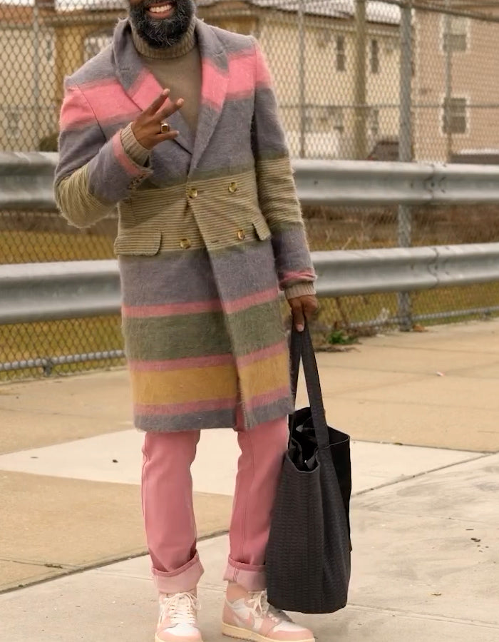 Mix-Color Midi Jacket