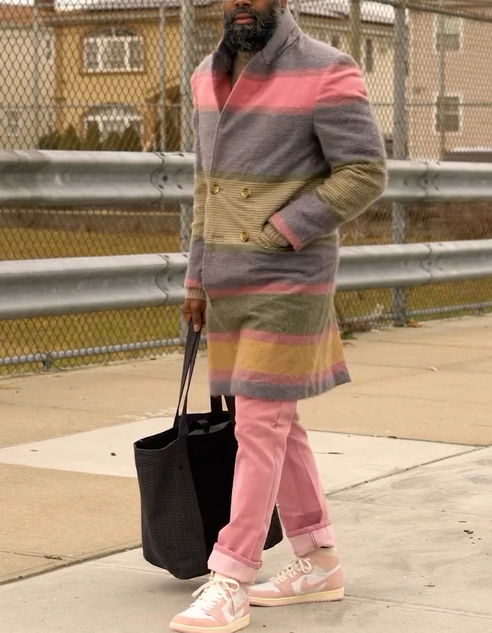 Mix-Color Midi Jacket