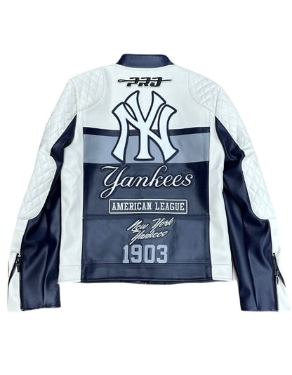 Mets Leather Slim Jacket