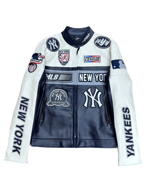 Mets Leather Slim Jacket