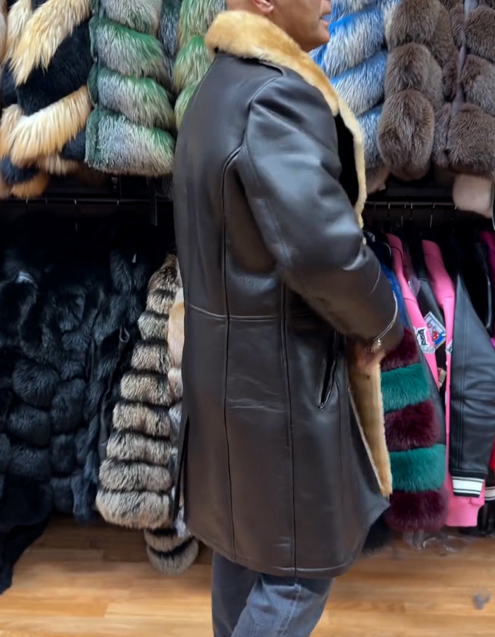 Black Fur Slim Jacket