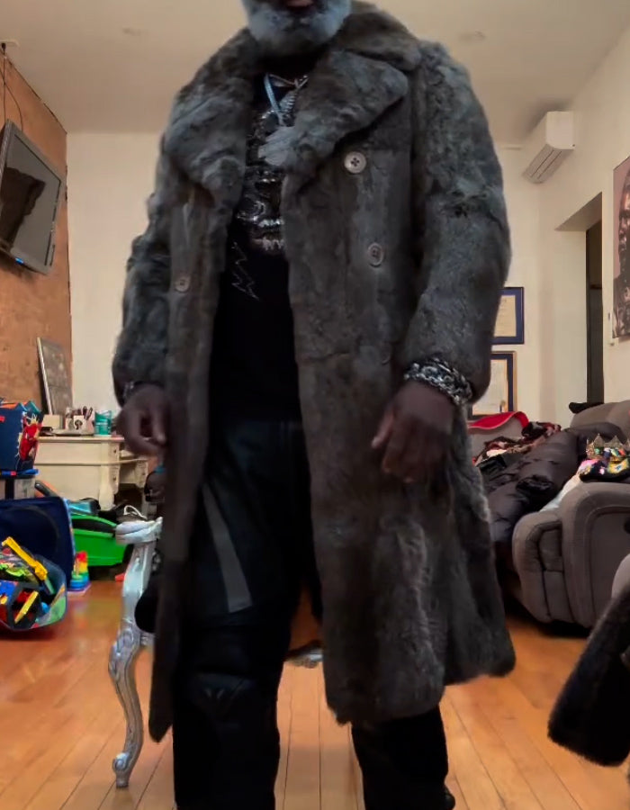 Gray Casual Warm Coat