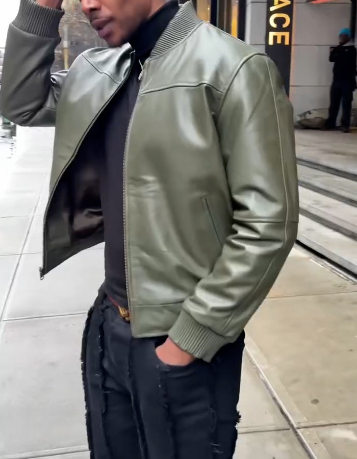Green Solid-Color Jacket