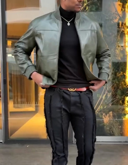 Green Solid-Color Jacket